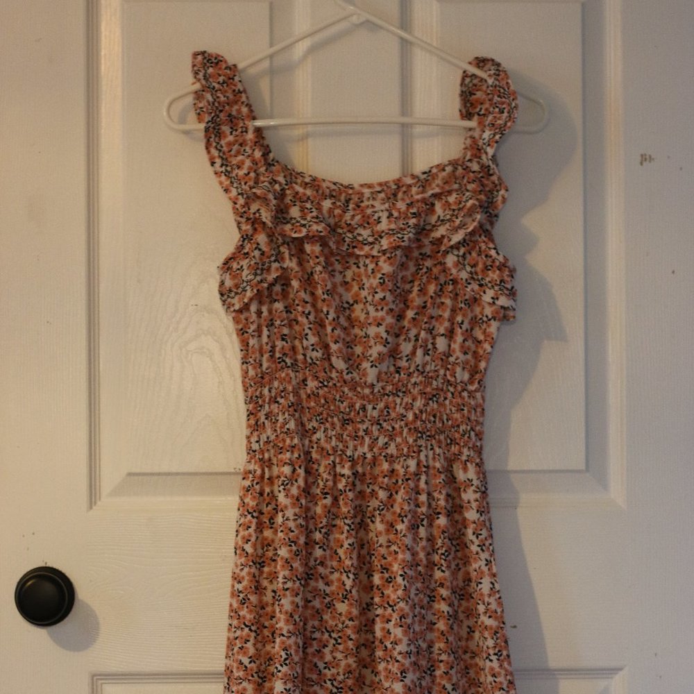 Pink Floral Ruffle Dress - Max Studio